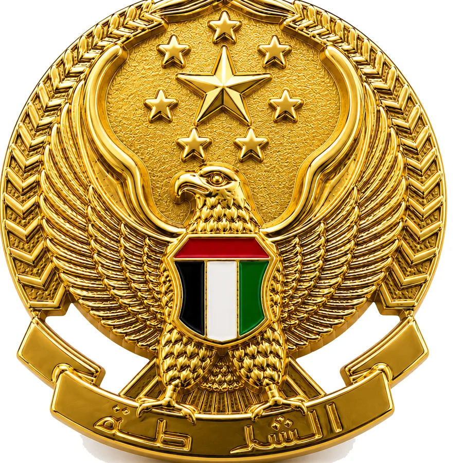 Metal insignia, view