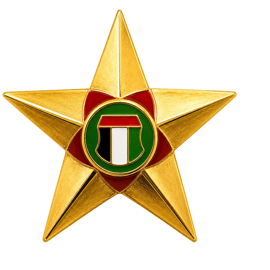 Metal insignia, view