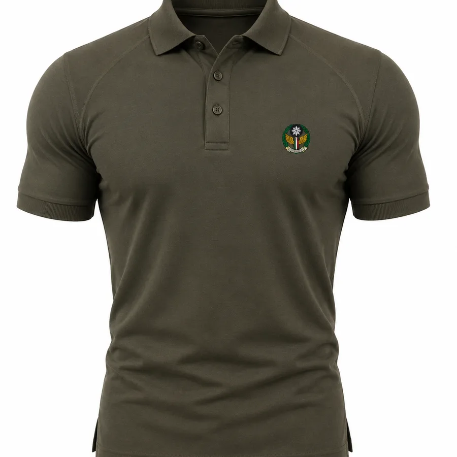 Olive green service polo