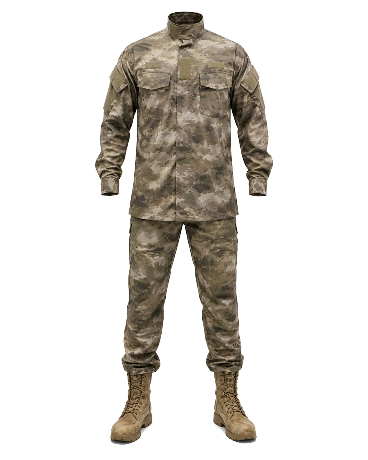 Desert pixel camouflage field suit, full view