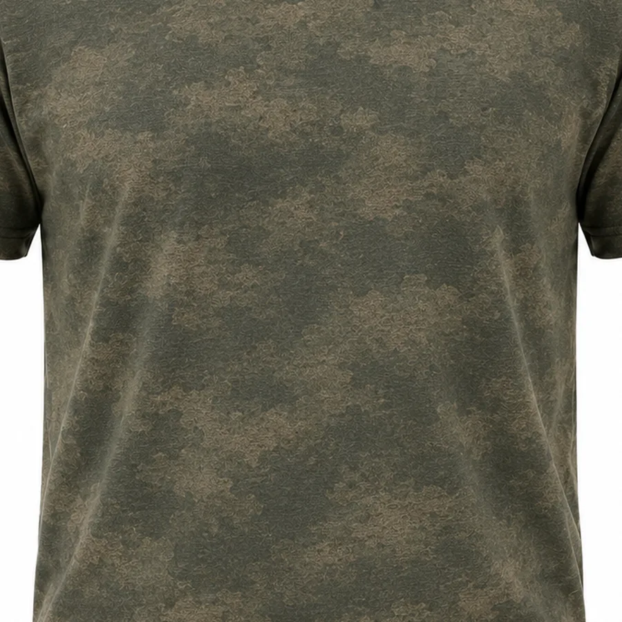 Round neck tee, fabric detail