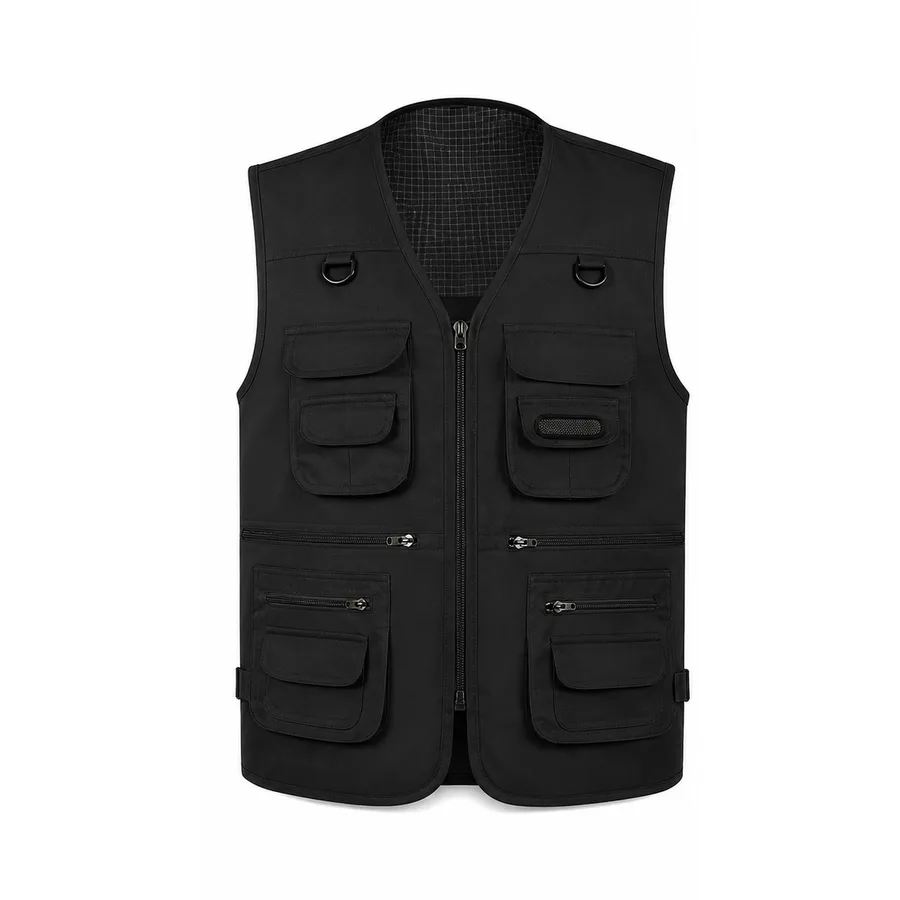 Utility vest in black