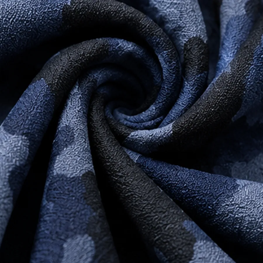 BlueBlack Camo fabric, texture view