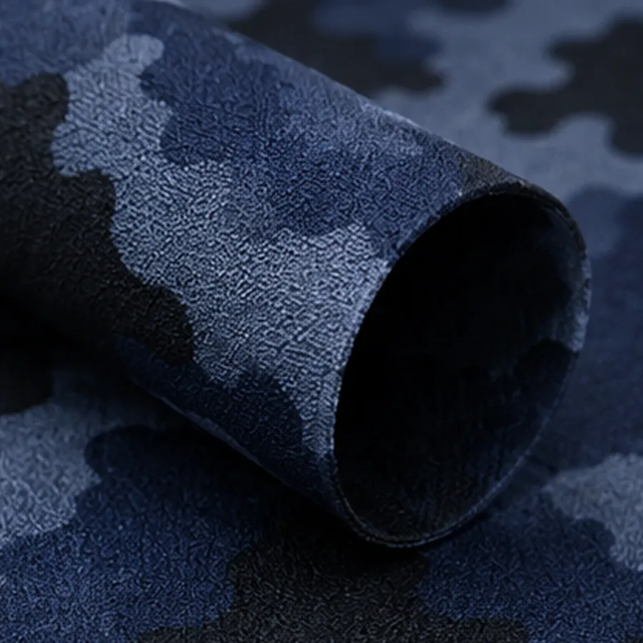 BlueBlack Camo fabric, weave detail