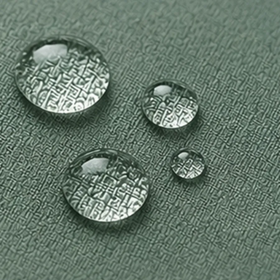 Green Officer fabric, fold detail