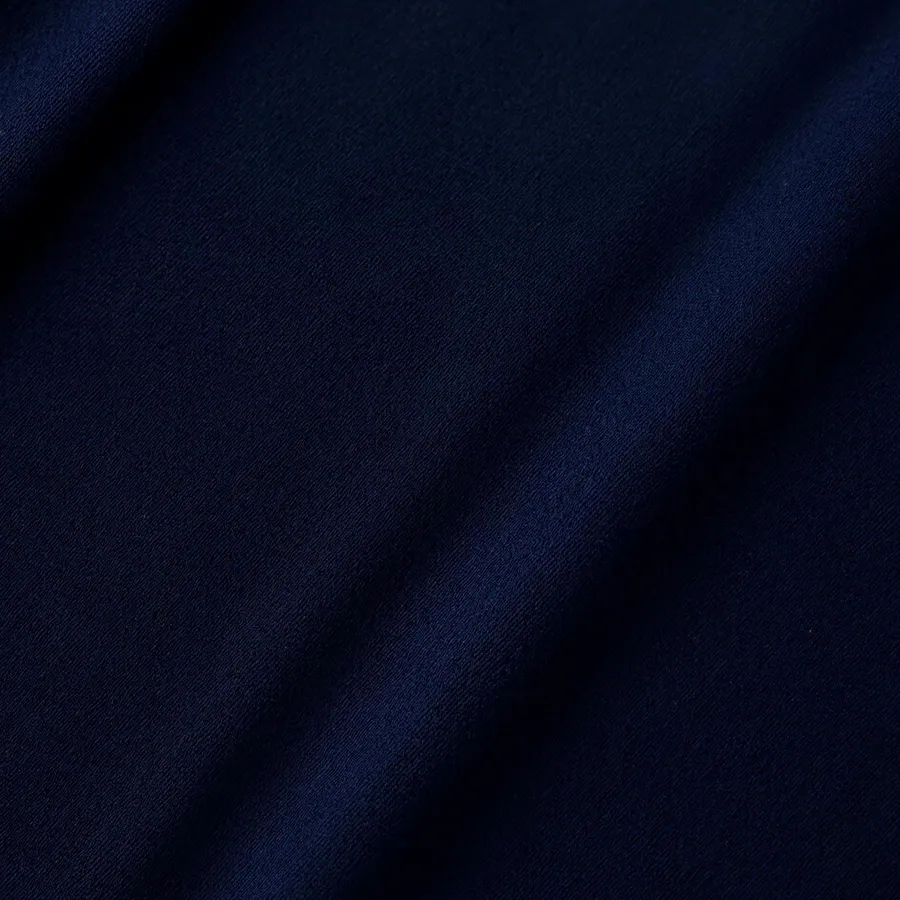 Navy Blue Prison fabric, drape view