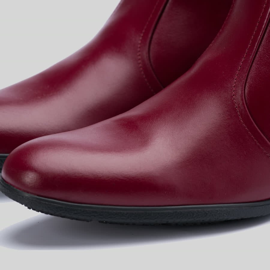 Burgundy Officers, sole and profile view